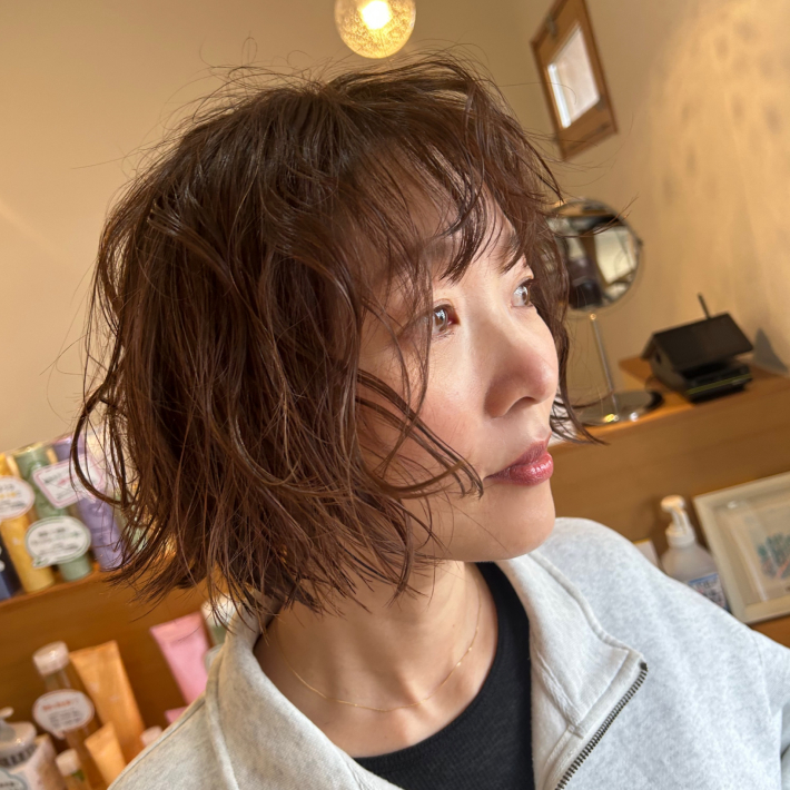 パーマスタイルの仕上がり